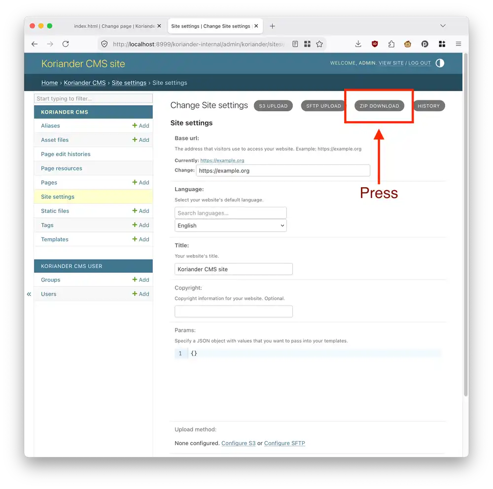 Press ZIP Download