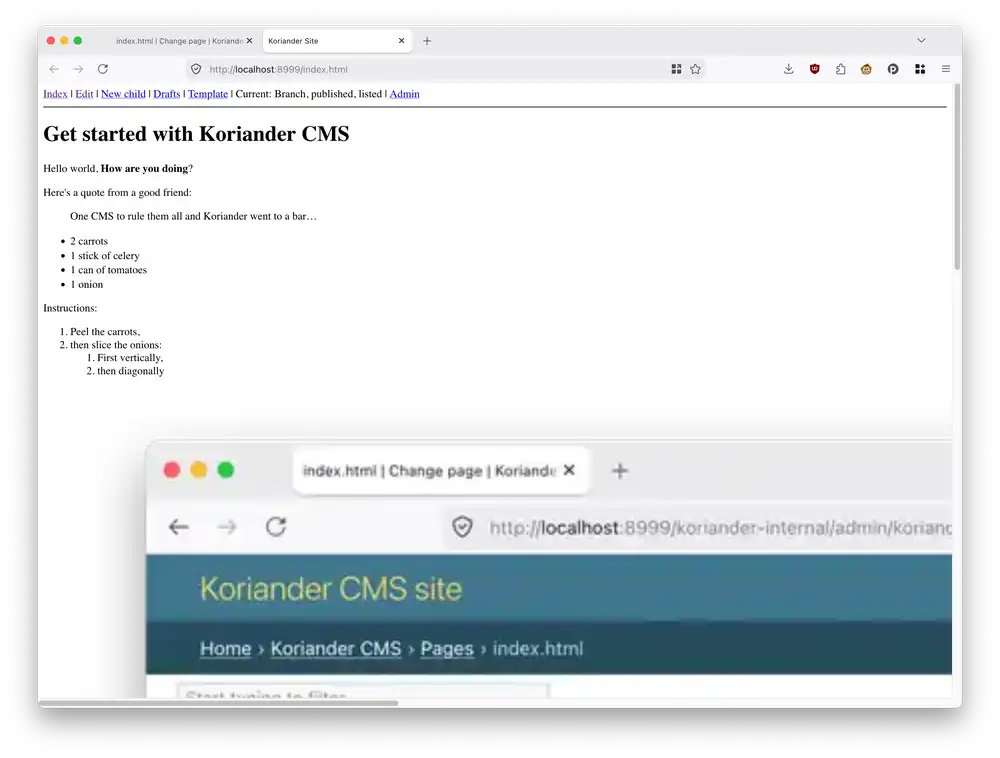 Your index page should look different now