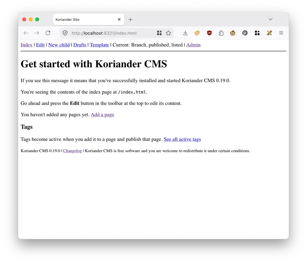 Koriander CMS 0.19.0