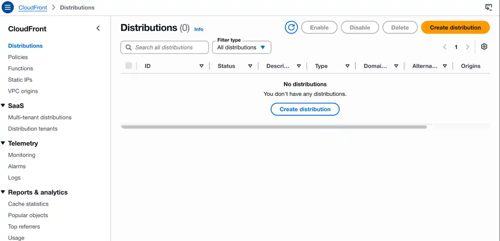 Press Create distribution