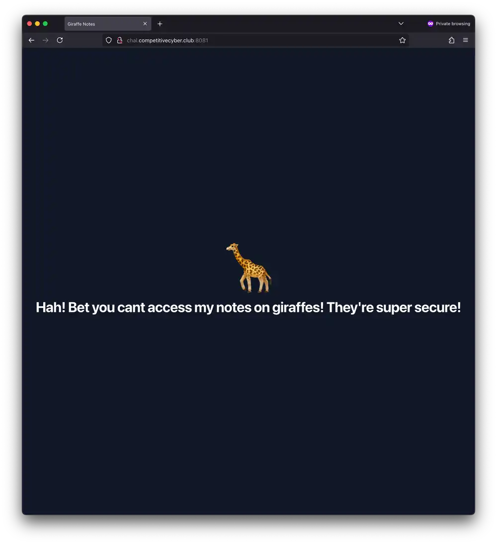 Challenge server at http://chal.competitivecyber.club:8081