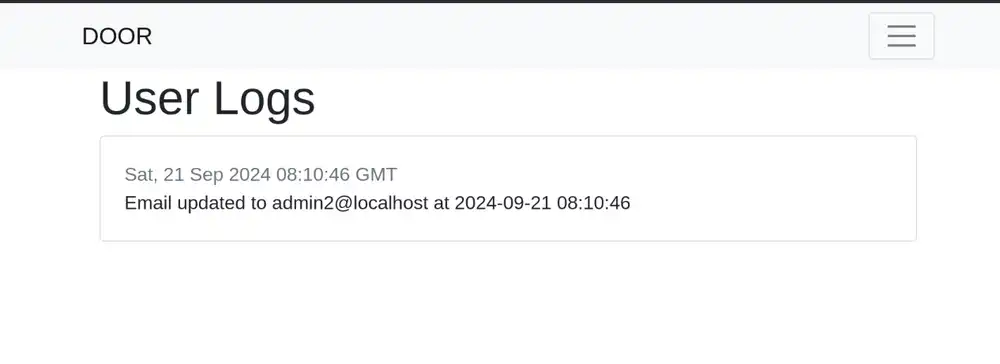 When an email address is updated, /update-logs shows the changes